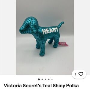 Victoria's Secret Teal Shiny Polka Dot Dog